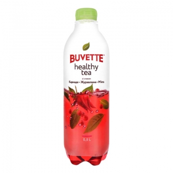 Напій 0,5л Buvette Healthy tea зі смаком Каркаде Журавлини та М’яти