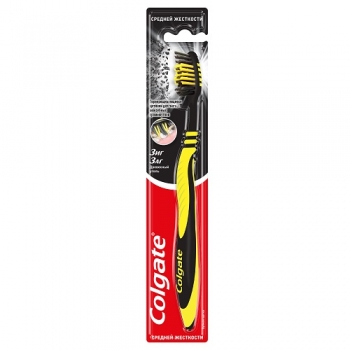 Щітка зубна Colgate Зигзаг з деревним вугіллям середньої жорскості
