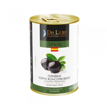 Оливки чорні 400г De Luxe Foods&Goods Selected