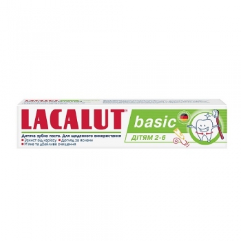 Паста зубна 60 г Lacalut basic для дітей 0-2,2-6, 6+ років к/уп