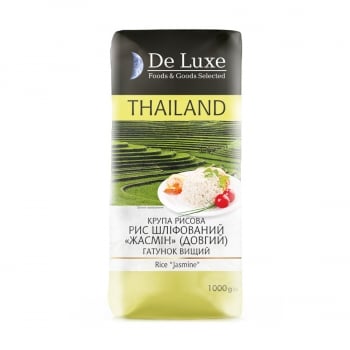 Крупа 1 кг De Luxe Foods & Goods Selected рис довгозернистий Жасмін