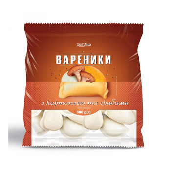 Вареники 0,9 кг Своя лінія з картоплею та грибами заморожені