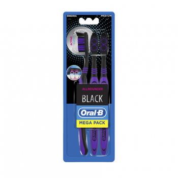 Набір щітка зубна 3 шт Oral-B Всебічне чищення BLACK середньої жорсткості