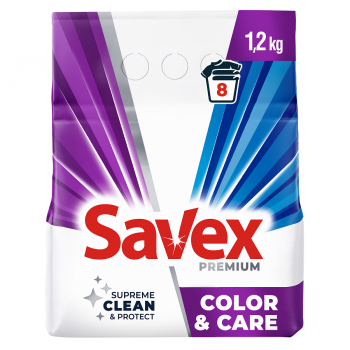 Порошок пральний синт. 1,2 кг Savex Premium Color & Care/Fresh автомат м/уп