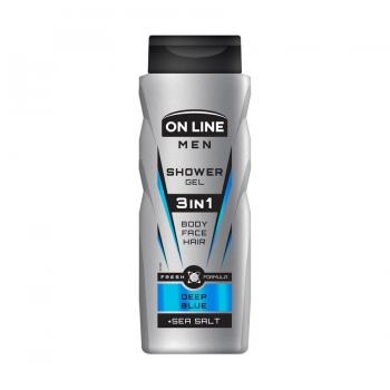 Гель для душу 400 мл чоловічий 3 в 1 On Line deep blue/ fresh lime п/флакoн