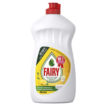 Засіб миючий для посуду 0,5л Fairy Соковитий лимон