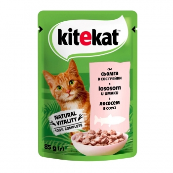 Корм для котів 85г Kitekat консерви з лососем