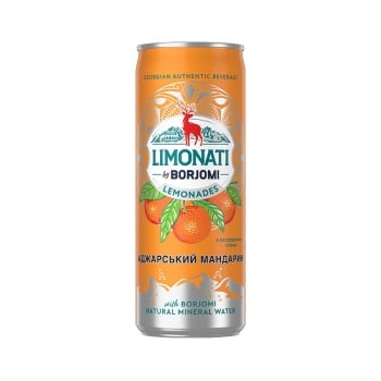 Напій 330 мл Боржомі Limonati аджарський мандарин газований ж/б