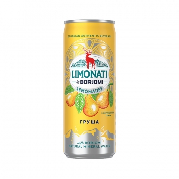Напій 330 мл Боржомі Limonati груша газований ж/б