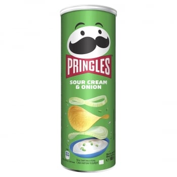Чіпси 165г PRINGLES картопляні зі смаком сметани та цибулі