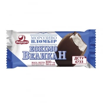 Морозиво 100 г Ласунка "ВеликаН" пломбір ескімо п/ет