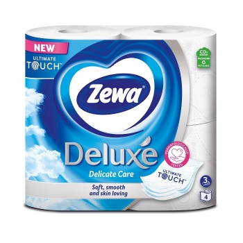 Папір туалетний 4 шт Zewa Deluxe pure white 3 шари