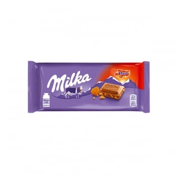 Шоколад 100г Мilka Daim зі шматочками хрумкої карамелі з мигдалем