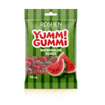 Цукерки 70 г Roshen Yummi Gummi Кавун м/уп