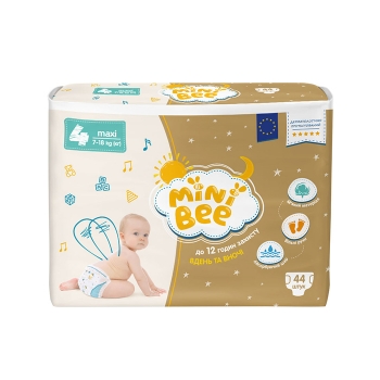Підгузки дитячі 44 шт MiniBee Maxi 7-18 кг