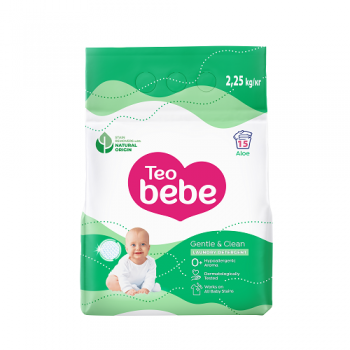 Порошок пральний синт. 2,25 кг Тео Bebe New Aloe Gentle & Clean для прання дитячих речей м/уп