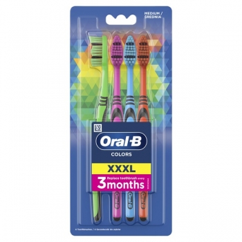 Щітка зубна 4 шт Oral-B Колорс 40 середньої жорсткості блістер