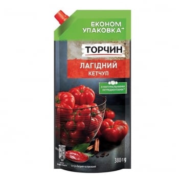Кетчуп 380 г Торчин Лагідний д/пак