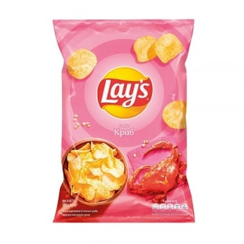 Чипси 120 г Lay's картопляні зі смаком крабу м/уп