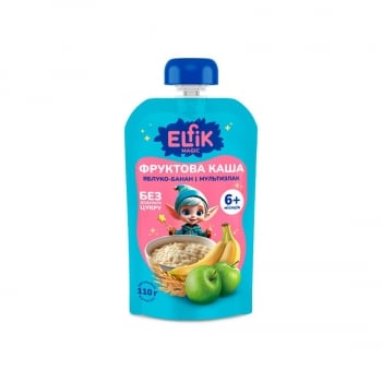 Каша 110 г ELFIK Magic мультизлакова з яблучно-банановим пюре д/пак