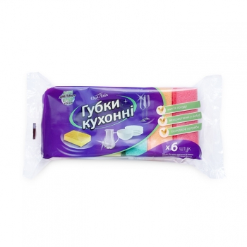 Губки кухонні 6 шт Своя лінія