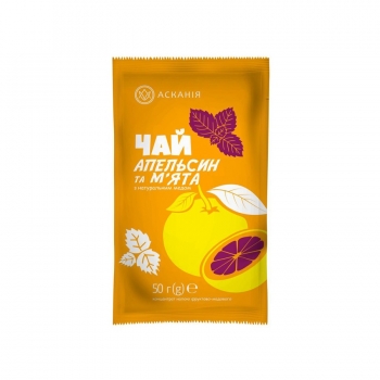 Чай 50 г Асканія концентрат апельсин та мята пастеризований, д/пак