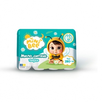 Мило 280 г Mini Bee Своя лінія дитяче з екстрактом ромашки та дитячим кремом 4*70 г м/уп