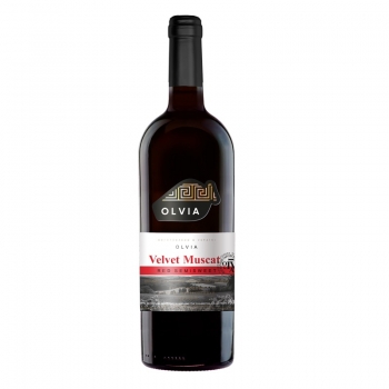 Вино 0,75 л Olvia Velvet Muscat червоне напівсолодке столове плодове 9,5-12% об ск/бут Україна