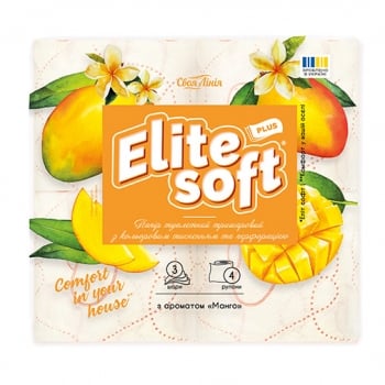 Папір туалетний 4 шт ТМ Своя Лінія Elite Soft ароматизований тришаровий м/уп