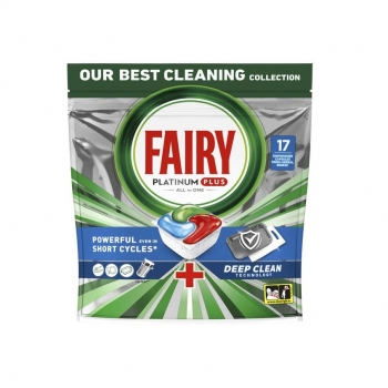 Засіб для миття посуду в посудомийних машинах 17шт Fairy Platinum Plus Все в Одному м/уп