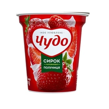 Сирок збитий 170 г Чудо Полуниця 5% п/стакан