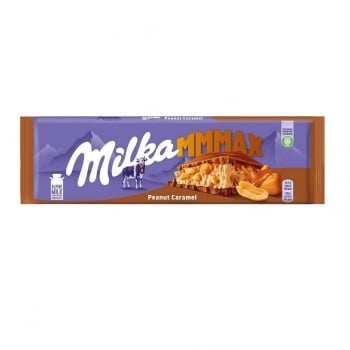 Шоколад 276г Milka молочний з начинкою зі смаком карамелі, арахісу та повітряного рису
