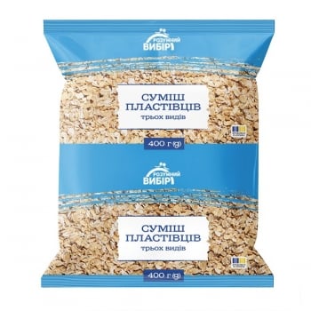 Пластівці 400г Розумний вибір Три злаки