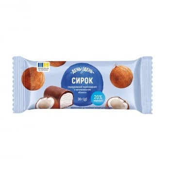 Сирок глазурований 36 г День у День Кокос 20% фольга