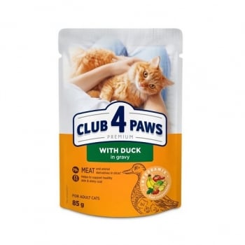 Корм 85 г CLUB 4 PAWS Преміум пауч з качкою в соусі м/уп