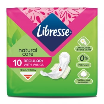 Прокладки 10 шт Libresse Natural Care Ultra Normal clip