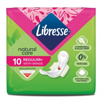 Прокладки 10 шт Libresse Natural Care Ultra Normal clip