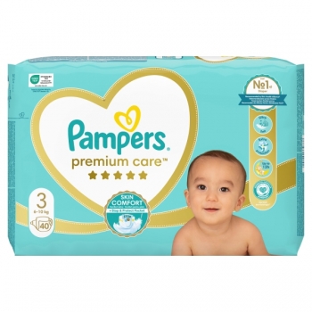Дитячі підгузники 40шт Pampers Premium Care Midi (6-10кг)