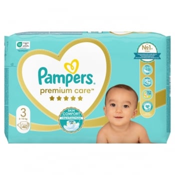 Дитячі підгузники 40шт Pampers Premium Care Midi (6-10кг)