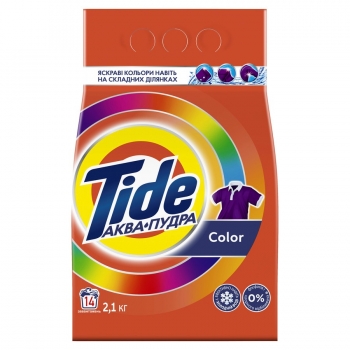 Засіб миючий синтетичний 2,1кг Tide Aqua Puder Color/Альпійська Свіжість м/уп