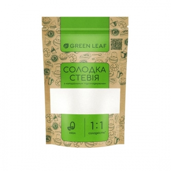 Стевія 250 г Green Leaf з натуральним підсолоджувачем м/уп