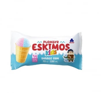 Морозиво 70 г Рудь "Eskimos kids" пломбір зі смаком "bubble gum" ваф.стак. п/ет