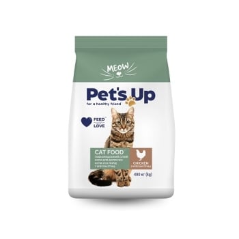 Корм 400 г Своя Лінія Pet's Up для котів повнораціонний сухий з М'ясом птиці м/уп