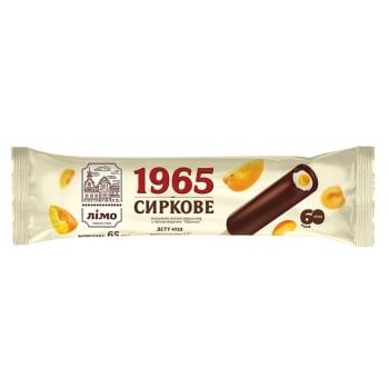 Морозиво 65 г Лімо "Сиркове 1965" з наповнювачем "Абрикос" у вершковій глазурі ескімо фольга