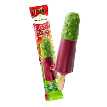 Морозиво 55 г Три Ведмеді "Pop sticks" зі смак. "watermelon" замороженний лід ескімо п/ет