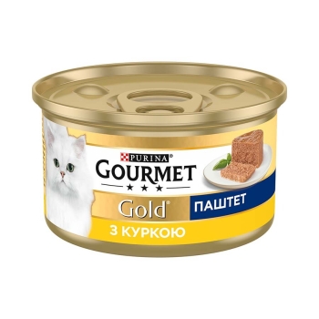 Корм 85г Gourmet Gold консерви для котів паштет з куркою
