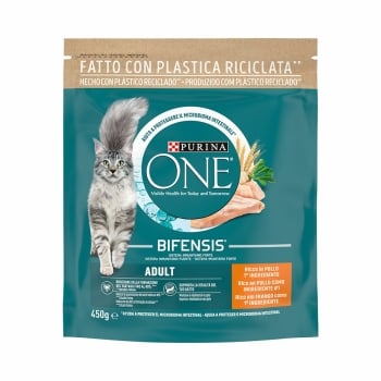 Кoрм 450 г PURINA ONE Adult сухий з куркою повнораціонний корм для дорослих котів м/уп