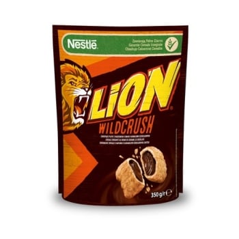 Готовий Сніданок 350 г Nestle LION WILDCRUSH злакові подушечки з шоколадом