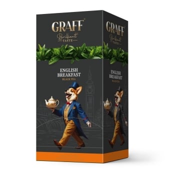 Чай (20 ф/п * 2г) чорний Graff English Breakfast байховий English Breakfast, к/уп