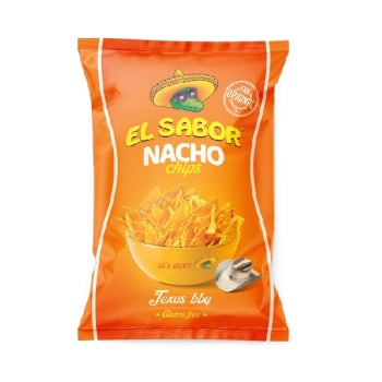 Чипси 100 г El Sabor Начо кукурудзяні зі смаком барбекю